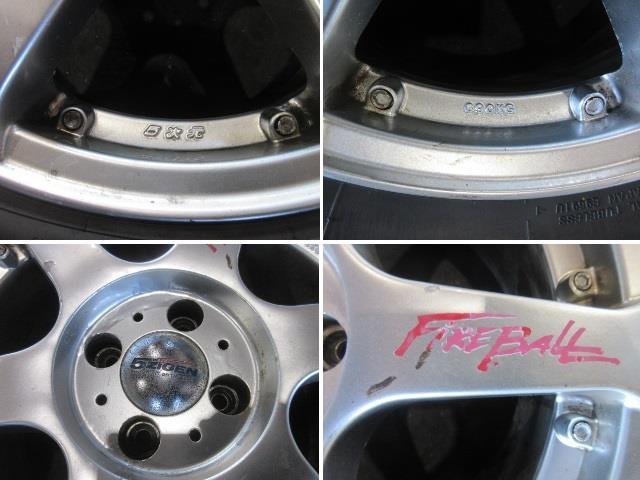 シビック E-EK4 5ZIGEN FIREBALL ホイール 2本セット 16x7J 4穴 PCD100 5次元 SIR-2 307957_画像2