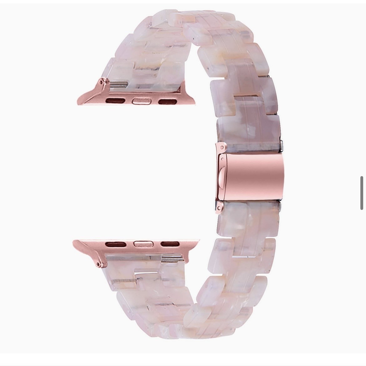 コンパチブル Apple Watch 樹脂 バンド 細いタイプApple watch series Ultra ベルト 交換バンド(38mm 40mm 41mm、フラワーピンク)_画像1