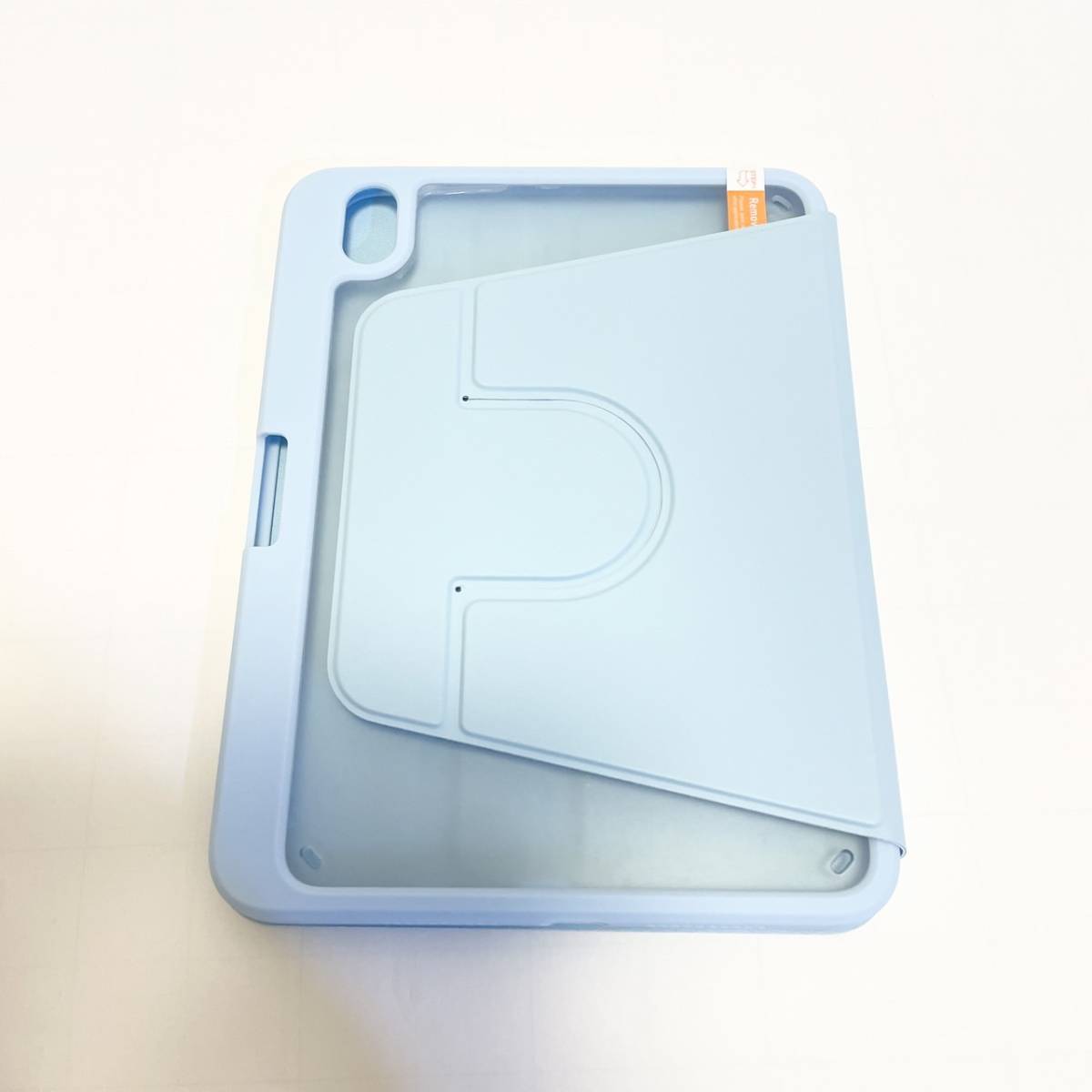 iPad Mini 6カバー2021 iPad Mini第6世代ケースiPad Mini 8.3インチ 360°回転スタンド クリア 裏全透明Apple Pencil2充電に対応 (ブルー)_画像7