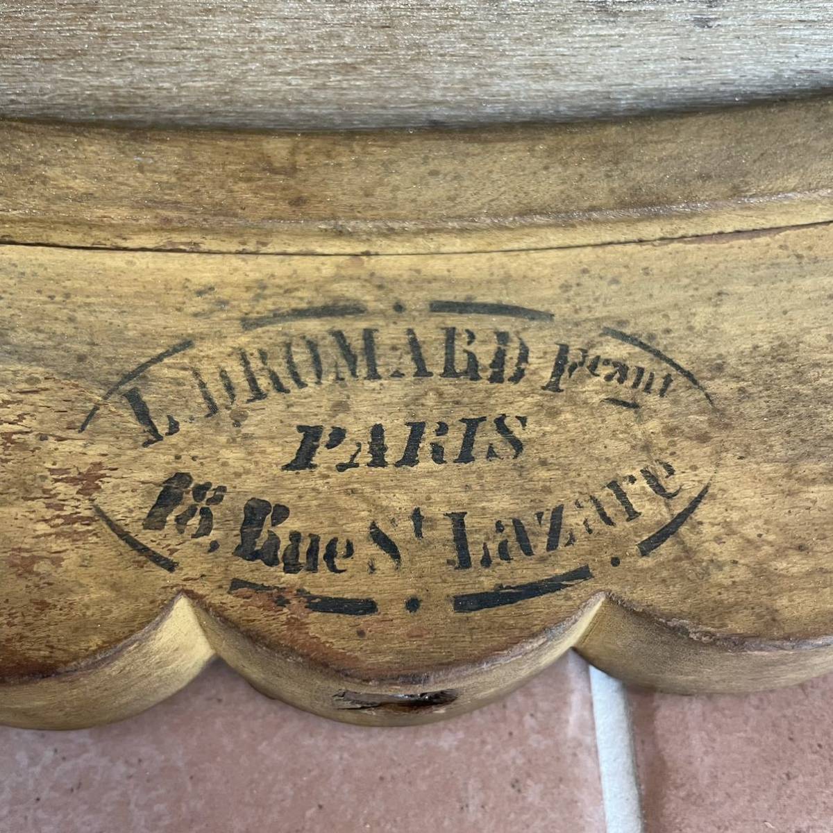 フランスアンティーク　チェア　B　ラタン　19世紀後半　　ロココ様式　ルイ15世様式　アンティーク家具　ローズガーランド生地_画像8