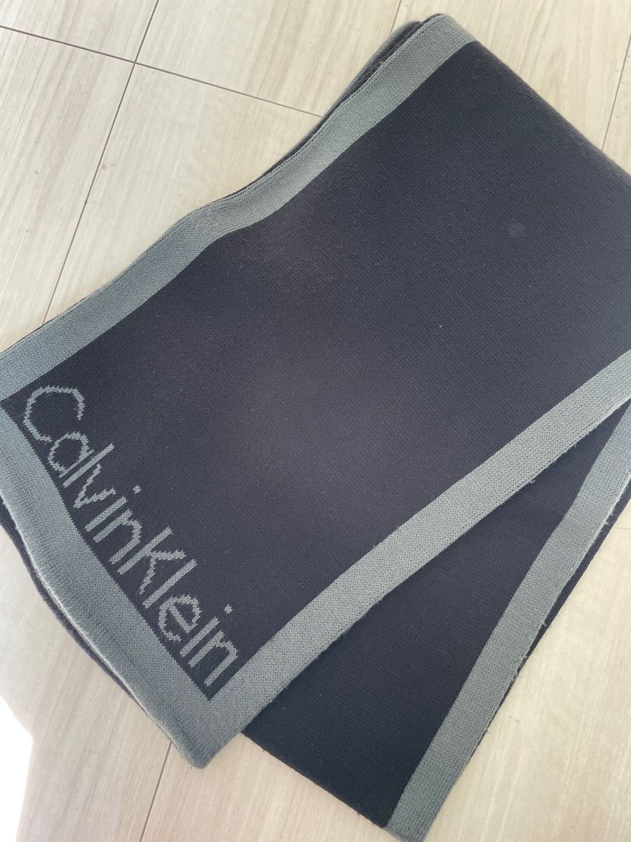 カルバンクライン  CK Calvinklein マフラー　ブラック　グレー