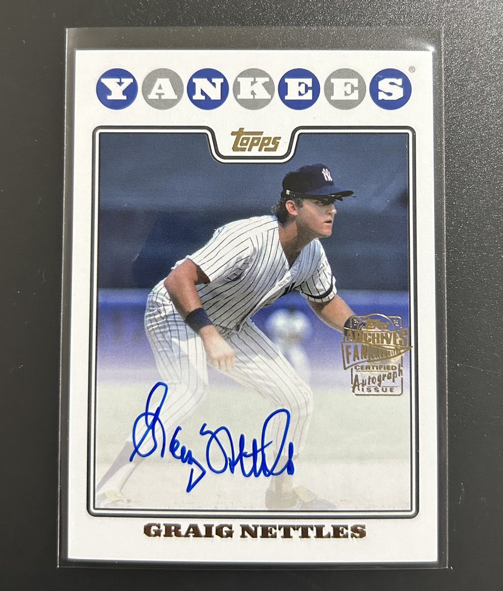 最新 2023 Topps Archives MLB Graig Nettles Yankees Auto 2008 Favorites 08FF-GN_画像1