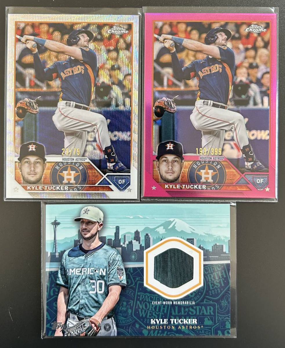 Kyle Tucker Astors 2023 Topps Update All-Star Jersey Topps Chrome 75枚限定 Wave 399枚限定 Pink Refractor 3枚_画像1