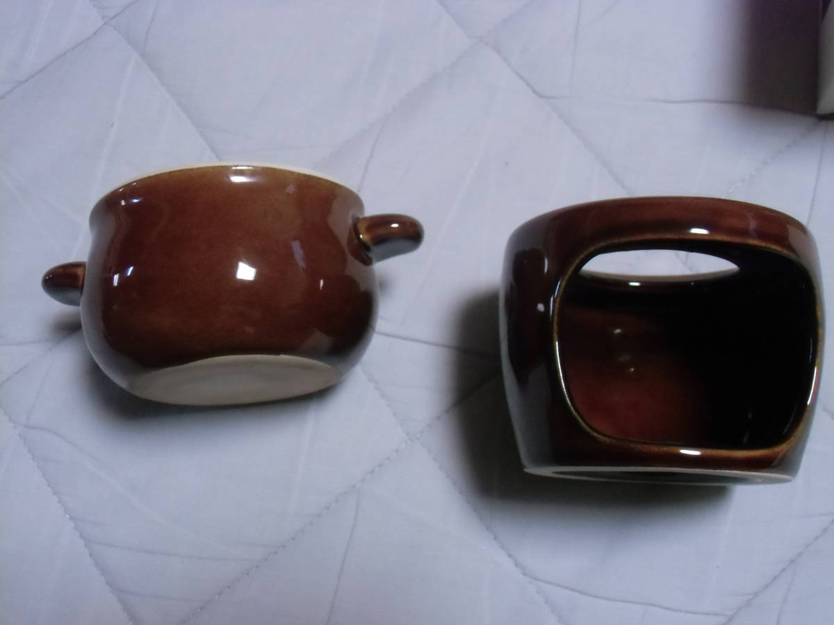 即決 KINTO ほっくり バーニャカウダ キャンドル付き 茶 バーニャカウダポット 箱有 未使用_画像7