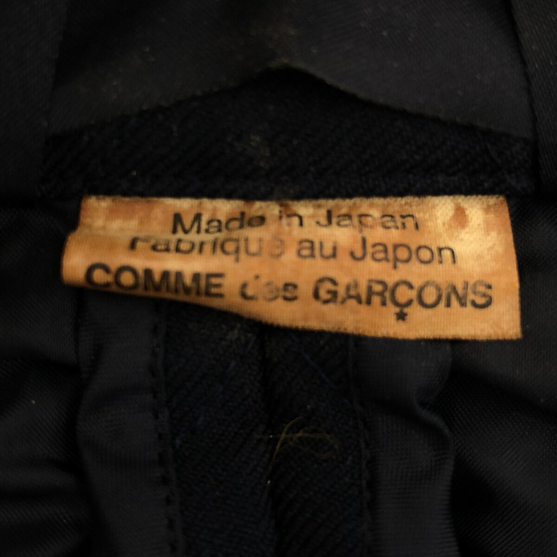【美品】 COMME des GARCONS COMME des GARCONS / コムコム | 2014AW | ポリ縮絨 丸襟 キルティングジャケット | S | ネイビー_画像6