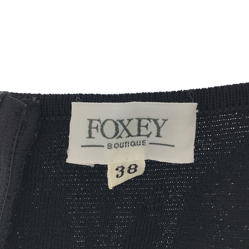 FOXEY BOUTIQUE / フォクシーブティック | ノースリーブ ニット ワンピース | 38 | ブラック | レディース_画像5