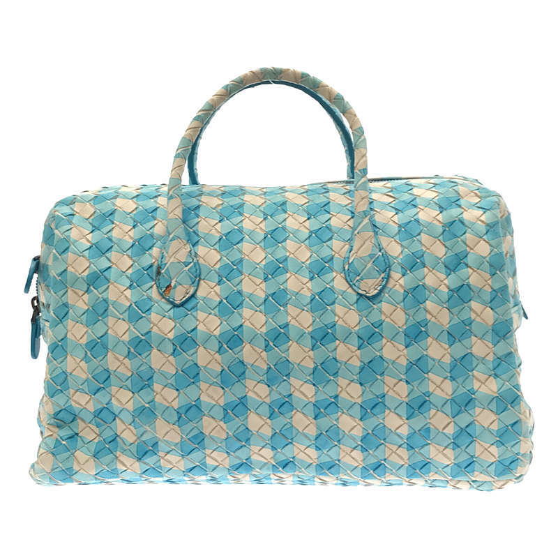 BOTTEGA VENETA / Bottega Veneta | 210242 mesh Mini Boston bag | blue / white | lady's 