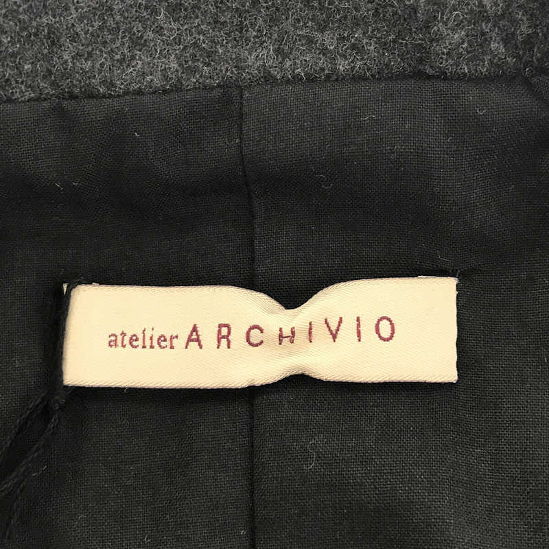 atelier ARCHIVIO / アトリエアルチビオ | ウール シングル チェスターコート | 44 | グレー | レディース_画像6