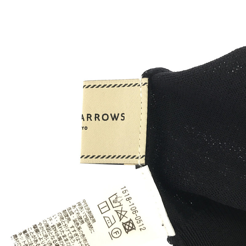 【美品】 UNITED ARROWS / ユナイテッドアローズ | ハイツイストコットン フレンチスリーブ ニット | F | ネイビー | レディース_画像6