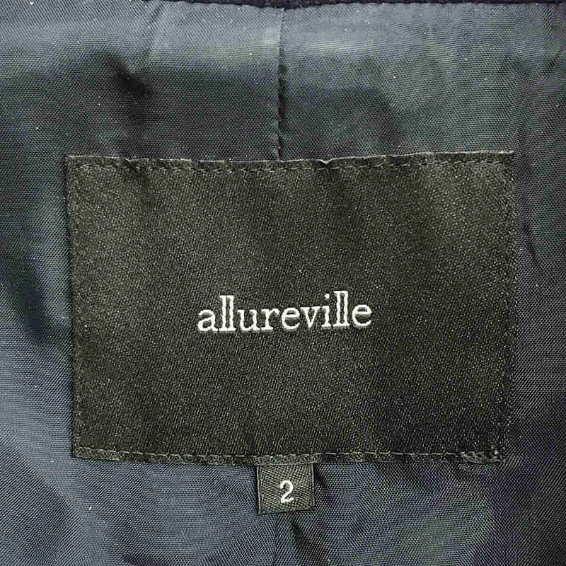 allureville / アルアバイル | ウールビーバービッグフードロングコート | 2 | ネイビー | レディース_画像6