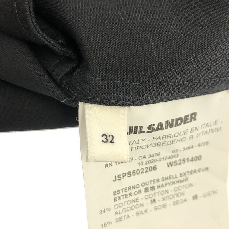 【美品】 JIL SANDER / ジルサンダー | パフスリーブ フルジップ ロングドレス ワンピース | 32 | ブラック | レディース_画像6