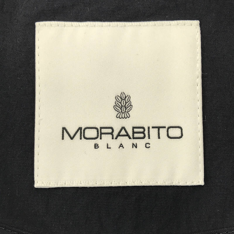 MORABITO / モラビト | ナイロン ストレッチ ノーカラーコート | 38 | ネイビー | レディース_画像5
