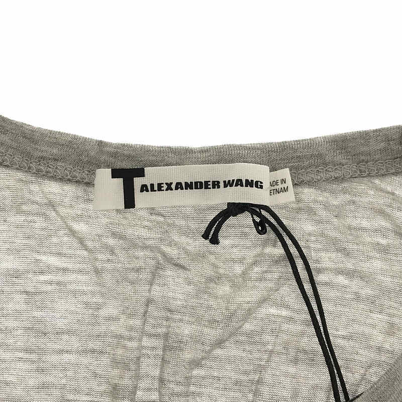 【新品】 T by Alexander Wang / ティーバイアレキサンダーワン | レーヨン クルーネック ポケットTシャツ | S | グレー | レディース_画像5