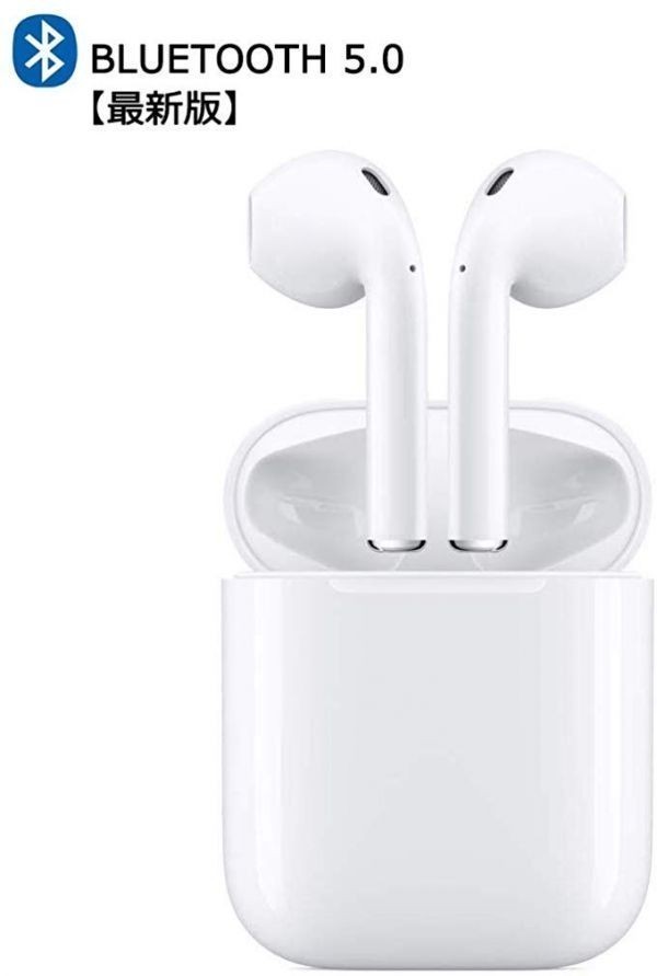 1) 【最新】 ワイヤレスイヤホン i12 Bluetooth Airpods 互換 wireless 自動ペアリング両耳通話 自動オンオフ iPhone/Android各対応_画像1