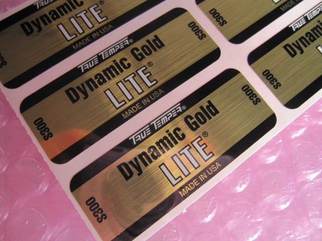 未使用品■ DG シャフトラベル　DynamicGold LITE【 9枚】S300　ダイナミックゴールドライト　シール_画像2
