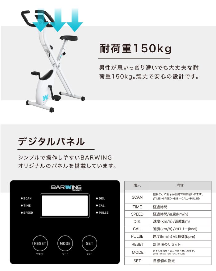 1円～★ NEWモデル フィットネスバイク スピンバイク ルームバイク エアロバイク ビクス 高齢者 筋トレ ダイエット器具 健康器具 BW-FNBM01_画像3