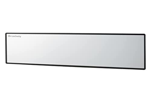 ナポレックス 車用 ルームミラー 超光反射アルミ裏面鏡採用 Broadway 超ロングサイズ 平面 ワイドミラー 360mm x 75mm スモーク_画像3