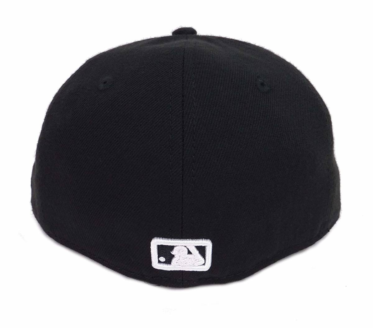 New Era ニューエラ MLB ロサンゼルス エンゼルス ベースボールキャップ（ブラック/ブラックバイザー） (7 55.8cm) 【並行輸入品】_画像3