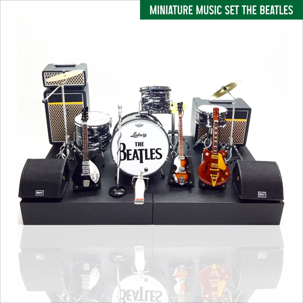 BEATLES Beatles miniature drum guitar amplifier set 10cm Mini musical instruments model 