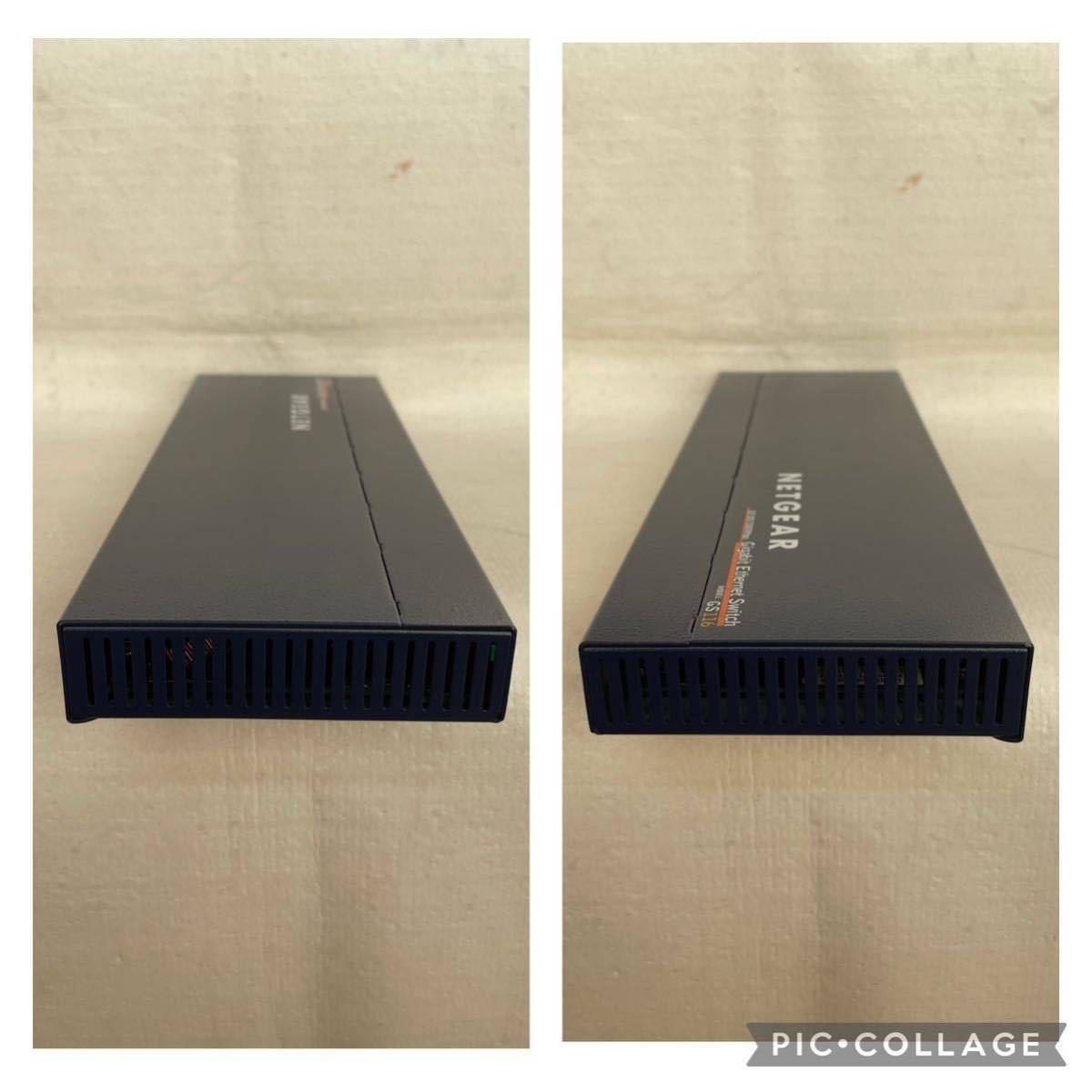 ③ 美品 通電動作確認済 中古 NETGEAR ネットギア ProSafe 16 Port Gigabit Switch GS116 16ポート ギガビットスイッチ スイッチングハブ _画像4