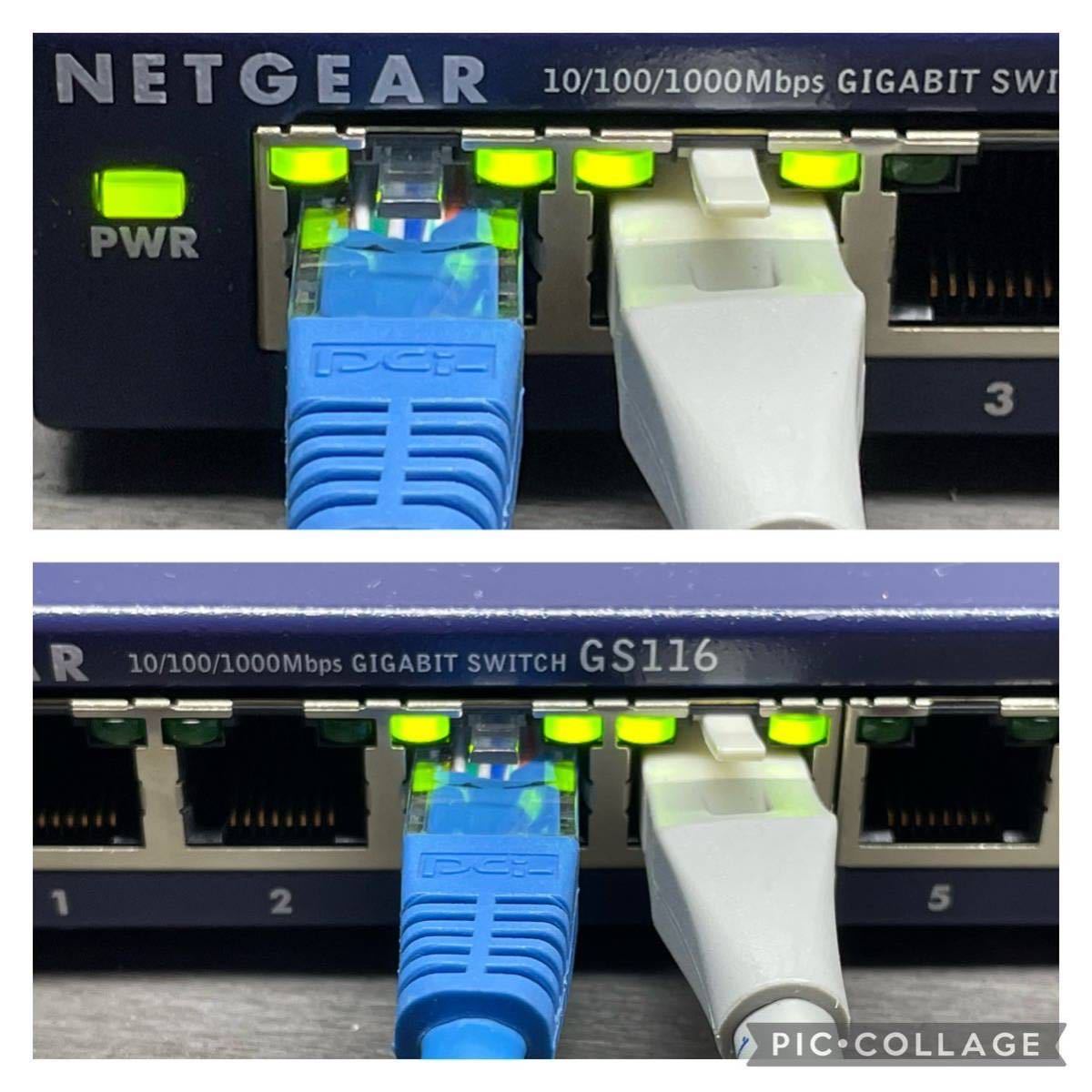 ③ 美品 通電動作確認済 中古 NETGEAR ネットギア ProSafe 16 Port Gigabit Switch GS116 16ポート ギガビットスイッチ スイッチングハブ _画像6