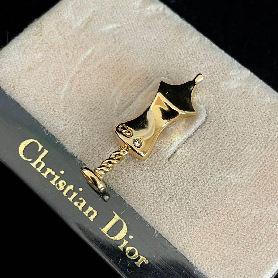 Christian Dior ディオール CD トルソーブローチ ピンバッチ-