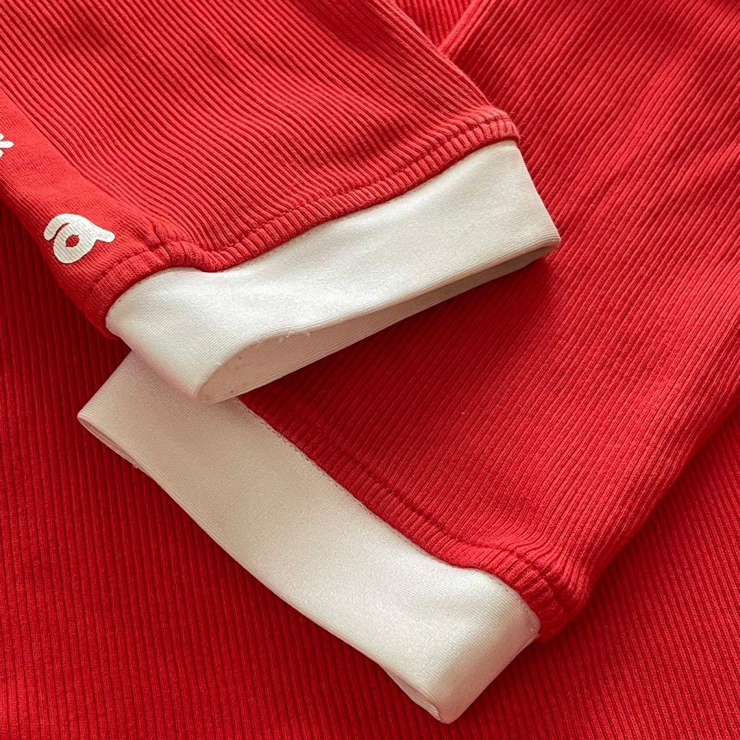 ARCHIVIO アルチビオ 長袖Tシャツ サイドラインロゴ レッド系 ARCHIVIO アルチビオ 長袖Tシャツ サイドラインロゴ レッド系