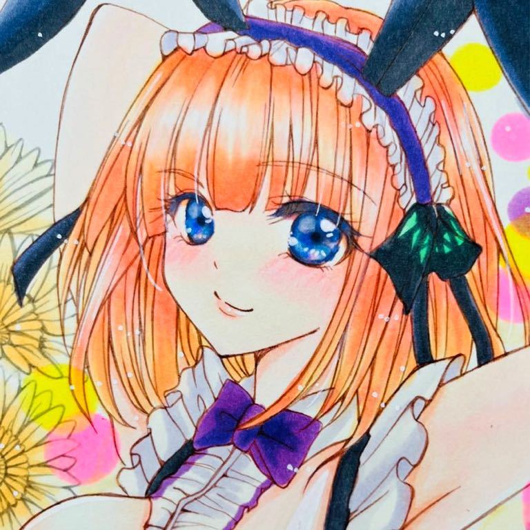 手描きイラスト　同人 五等分の花嫁　二乃　にの　B5サイズ　バニー_画像1