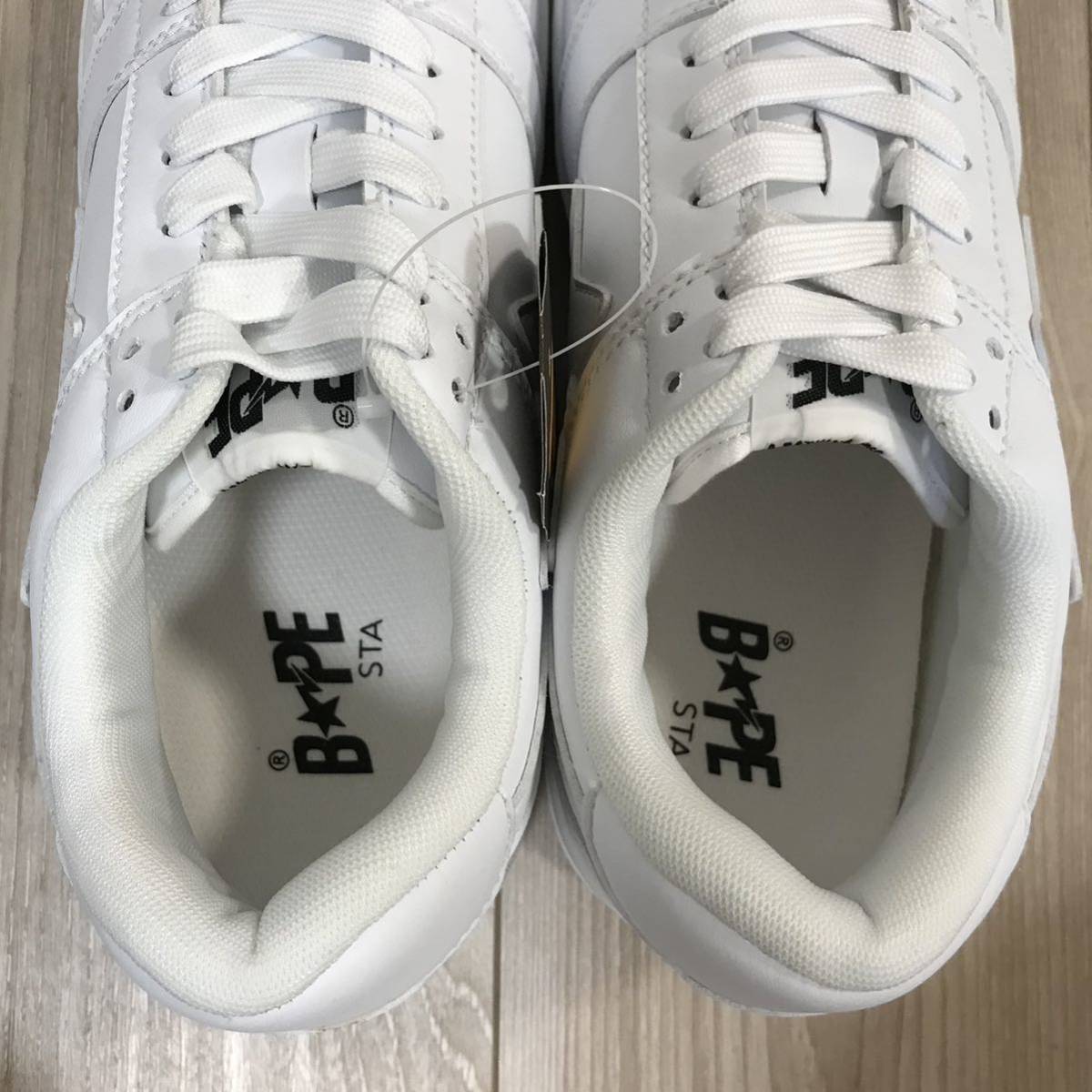 A BATHING APE BAPE STA LOW 20TH 10.5 ア ベイシング エイプ ベイプスター ロー オール ホワイト スター スニーカー シルバー 白 レザー