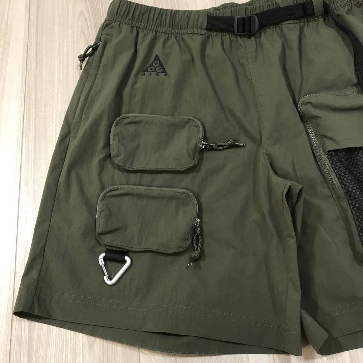 NIKE AS M NRG ACG CARGO SHORTナイキ カーゴ ショーツ ショート パンツ カーキ カラビナ ブラック ナイロン ポケット  バッグ