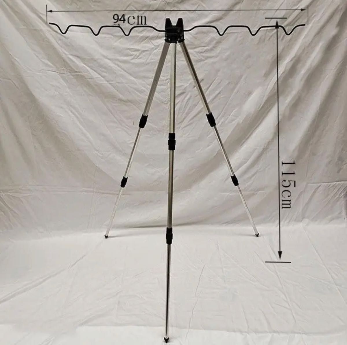 アルミ三脚 竿受け 竿置き 竿掛け 投げ釣り 竿スタンド ホルダー