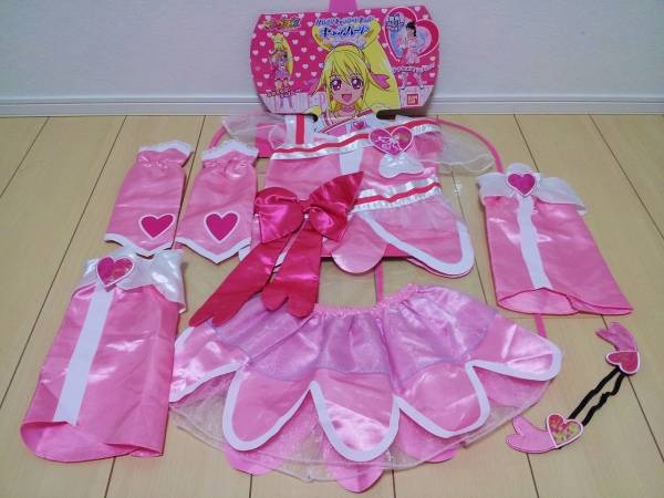  used beautiful goods!! * Precure becomes .. set Doki-Doki Precure .... love kyua Heart costume play clothes size 110 * Kids costume 