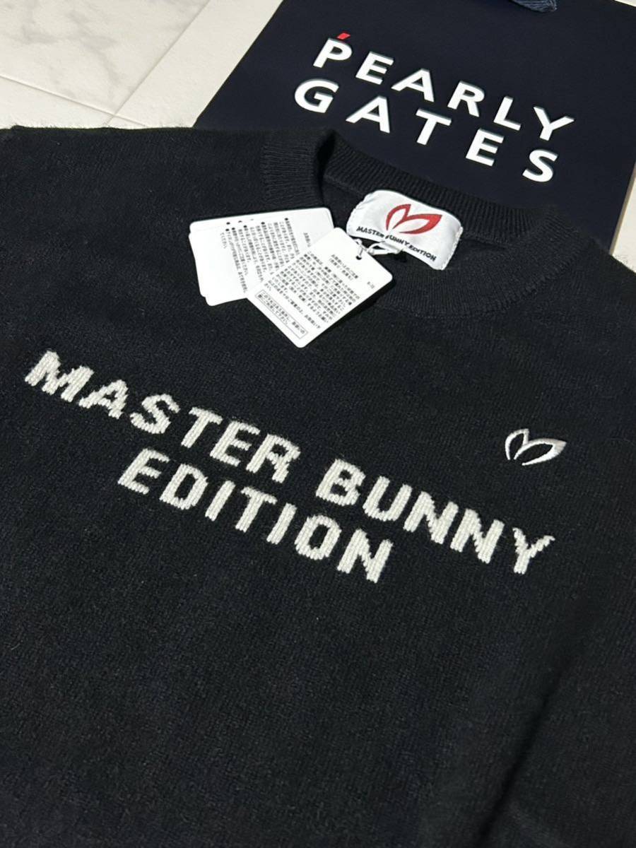 PEARLYGATES MASTER BUNNY EDITION パーリーゲイツマスターバニーエディションカシミヤクルーネックニットセーターメンズ5（L）新品送料込_画像2