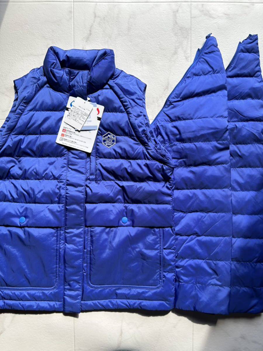 美品 ジャックバニー 2WAY ダウン ジャケット ベスト ネイビー M 美品 ジャックバニー 2WAY ダウン ジャケット ベスト ネイビー M
