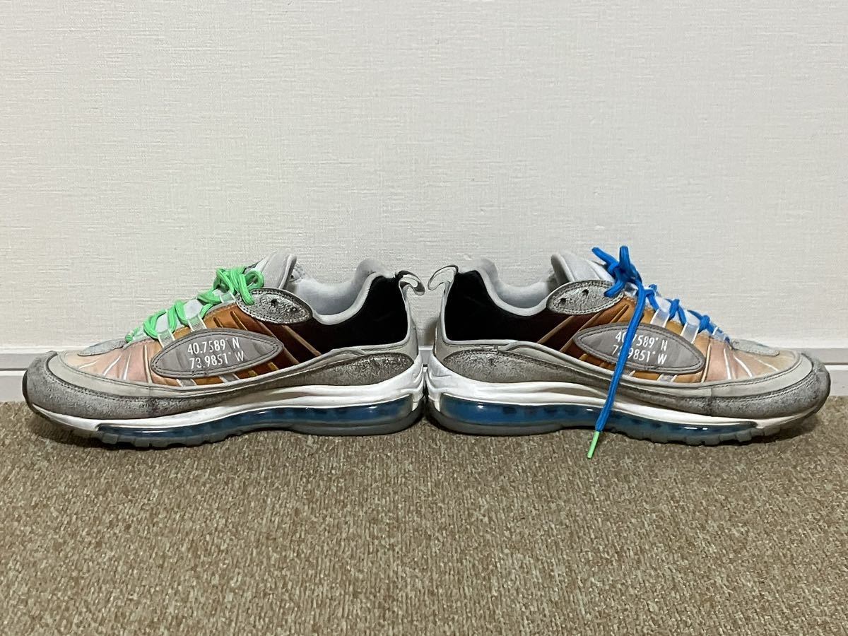 G437☆送料無料☆NIKE/ナイキ『CL1502-001 AIR MAX 98 OA GS/エアマックス98 オンエア ガブリエルセラーノ』27.5CM スニーカー 中古現状品_画像3