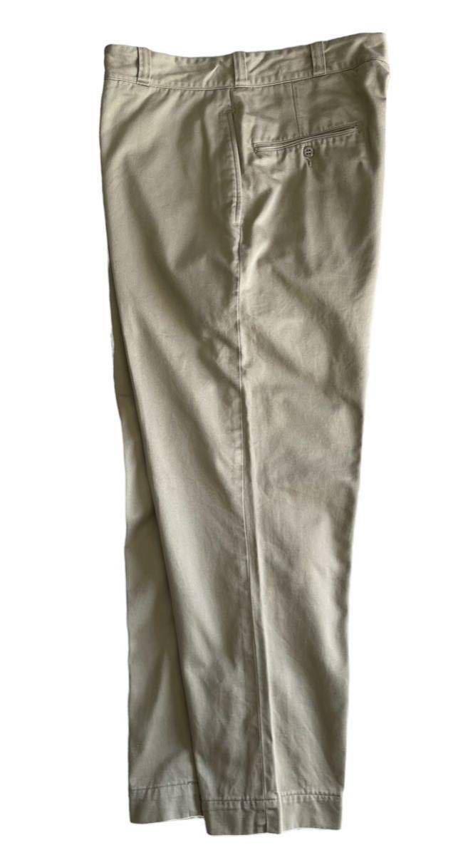 希少!! 名作!! 70s US ARMY TROUSERS COTTON ミリタリー トラウザー コットン チノパン w 36 ビンテージ VINTAGE_画像4