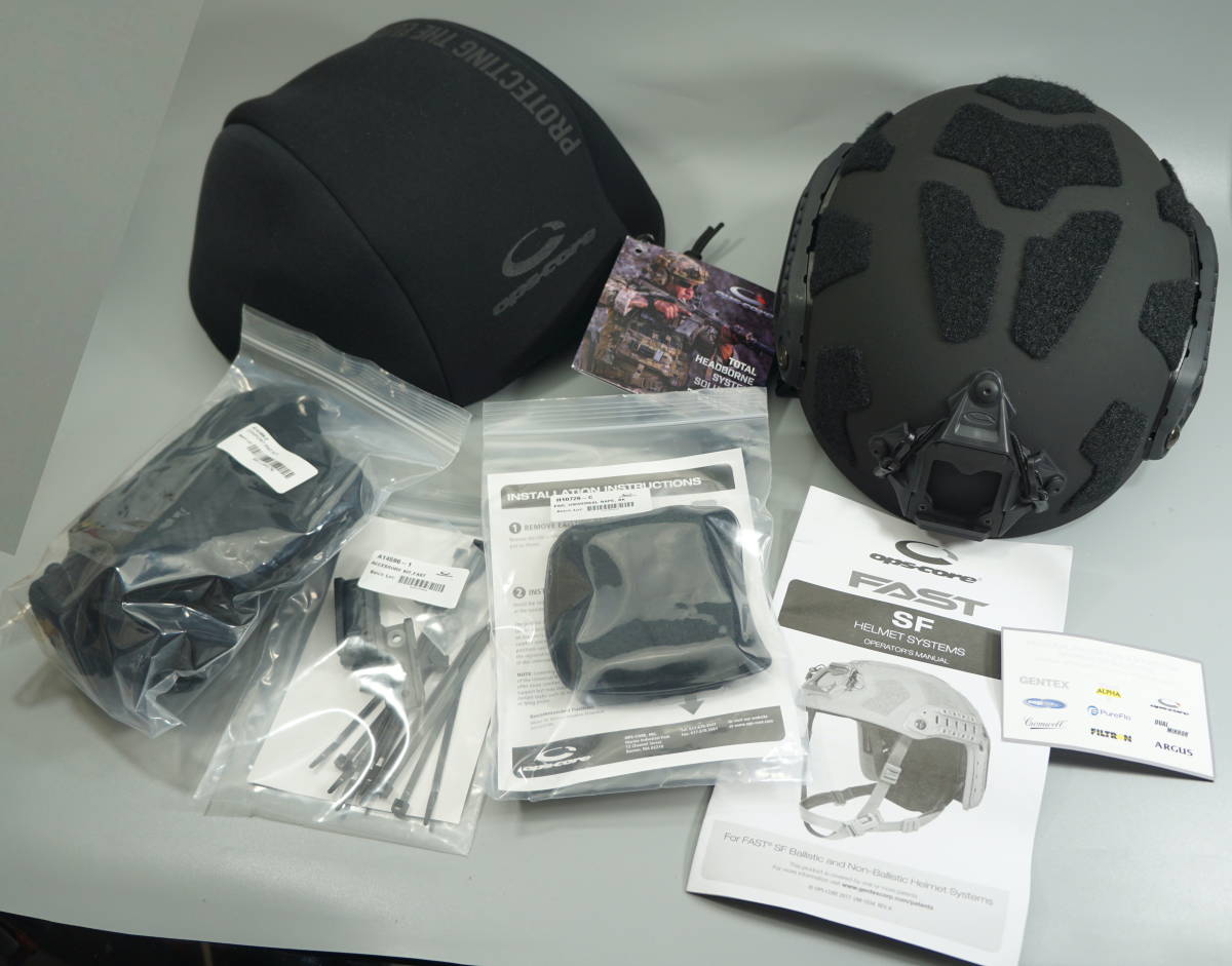 Ops Core FAST SF Ballistic Helmet ブラック サイズ L（ PEQ PVS PSQ ATPIAL ptw トレポン wilcox)の画像1