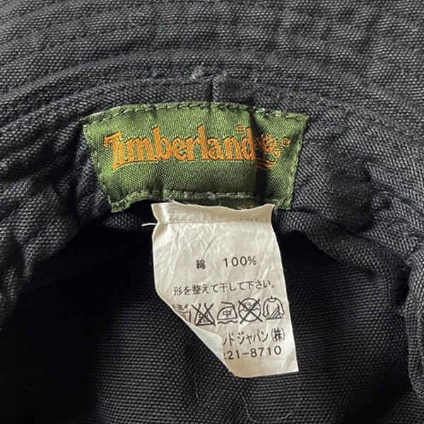 hip-hop! 90s Timberland Timberland Vintage Logo embroidery bucket safari hat hat black black men's old clothes rare 