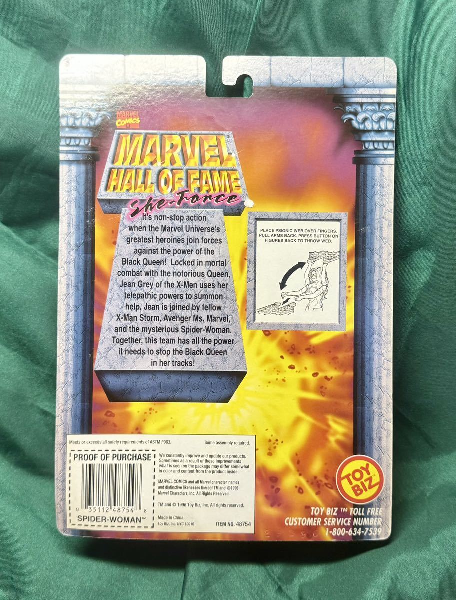 \'96 TOYBIZ[ MARVEL HALL OF FAME She-Force]SPIDER-WOMAN action фигурка Spider u- man SPIDER- MAN