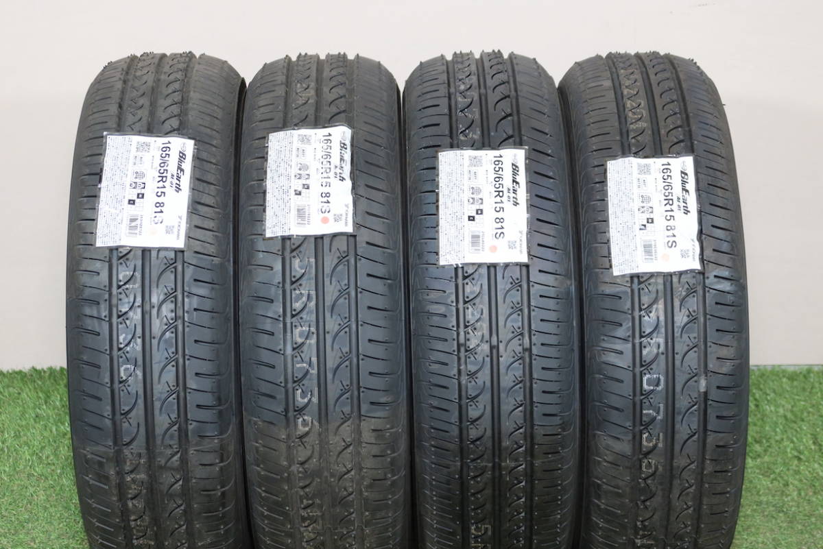 ＜新品未使用品＞YOKOHAMA ヨコハマ ブルアース A 165/65R15 81S ソリオ デリカD:2 シボレー クルーズ 2022年製 ４本セット_画像1