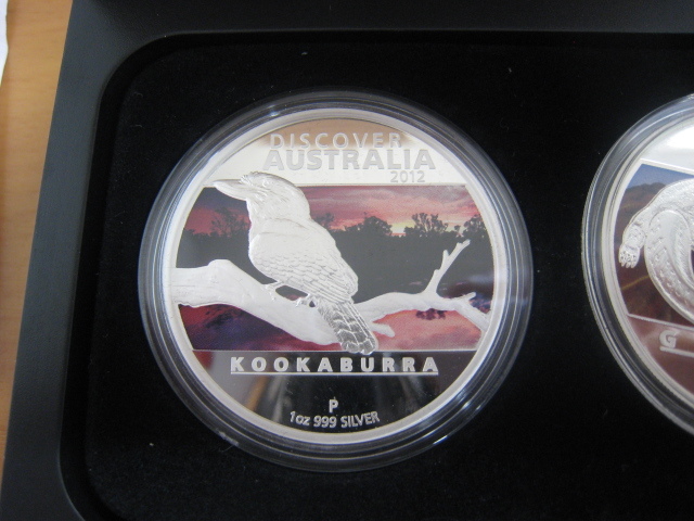 シルバーカラーコイン オーストラリア ディスカバー　オーストラリアコインプログラム２０１２年 銀貨プルーフ ５枚入り_画像2
