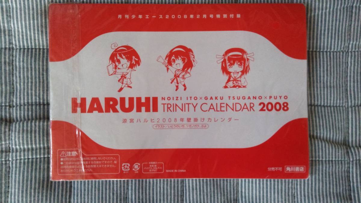 月刊少年エース2008年2月号特別付録　涼宮ハルヒの憂鬱 2008年度壁掛けカレンダー_画像2