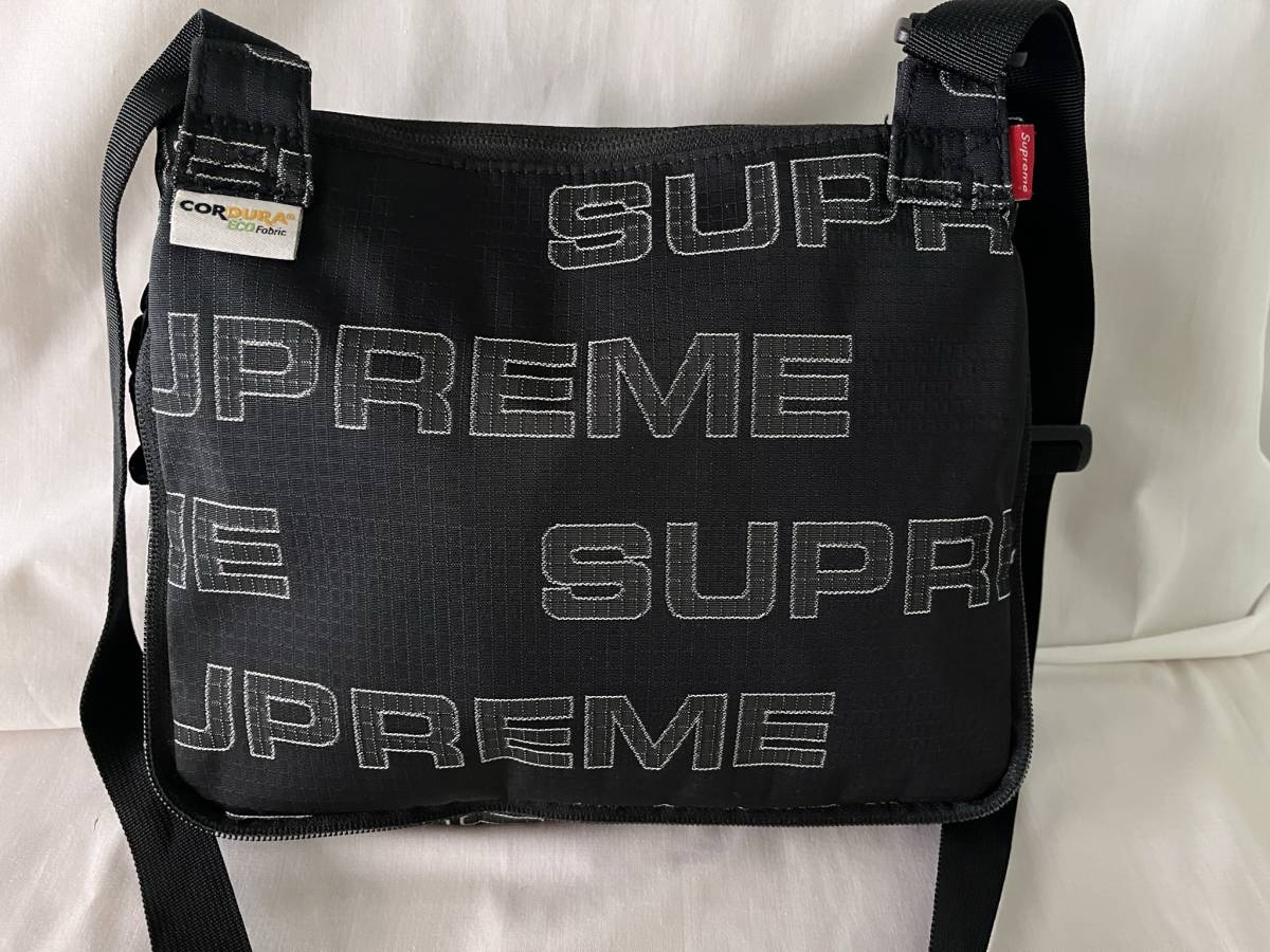 黒 21aw Supreme Side Bag シュプリーム サイド バッグ ショルダー