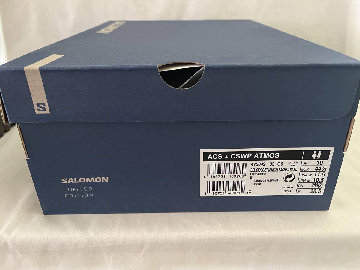 28 5㎝ 新品 Salomon ACS + CSWP atmos別注 Brown サロモン 28 5㎝ 新品 Salomon ACS + CSWP atmos別注 Brown サロモン