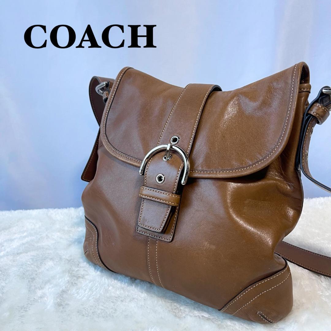 美品COACH コーチ ショルダーバッグ/ハンドバッグ ブラウン茶 Yahoo