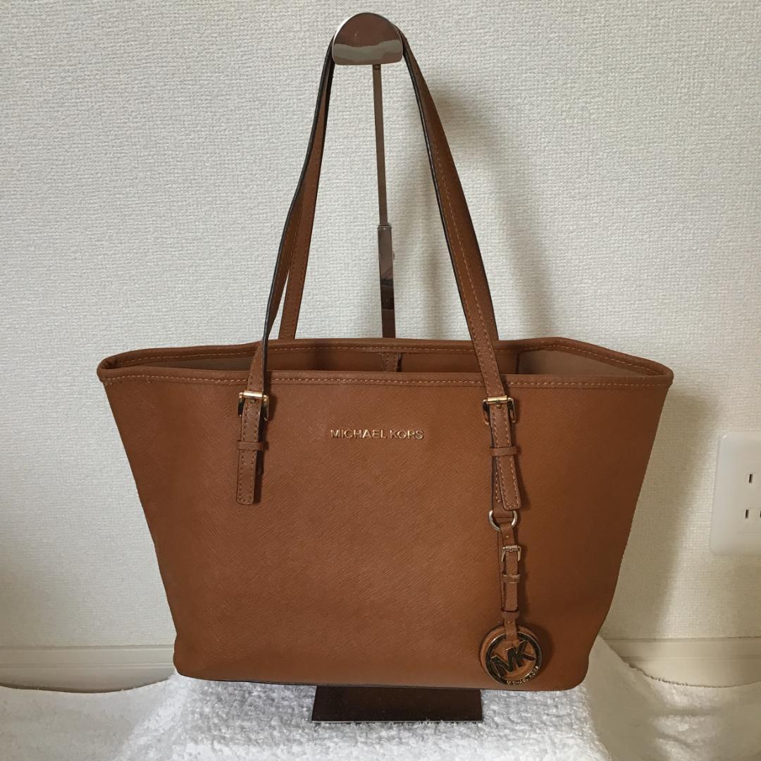 美品MICHAEL KORS マイケルコースセミショルダーバッグトートバッグ茶_画像2