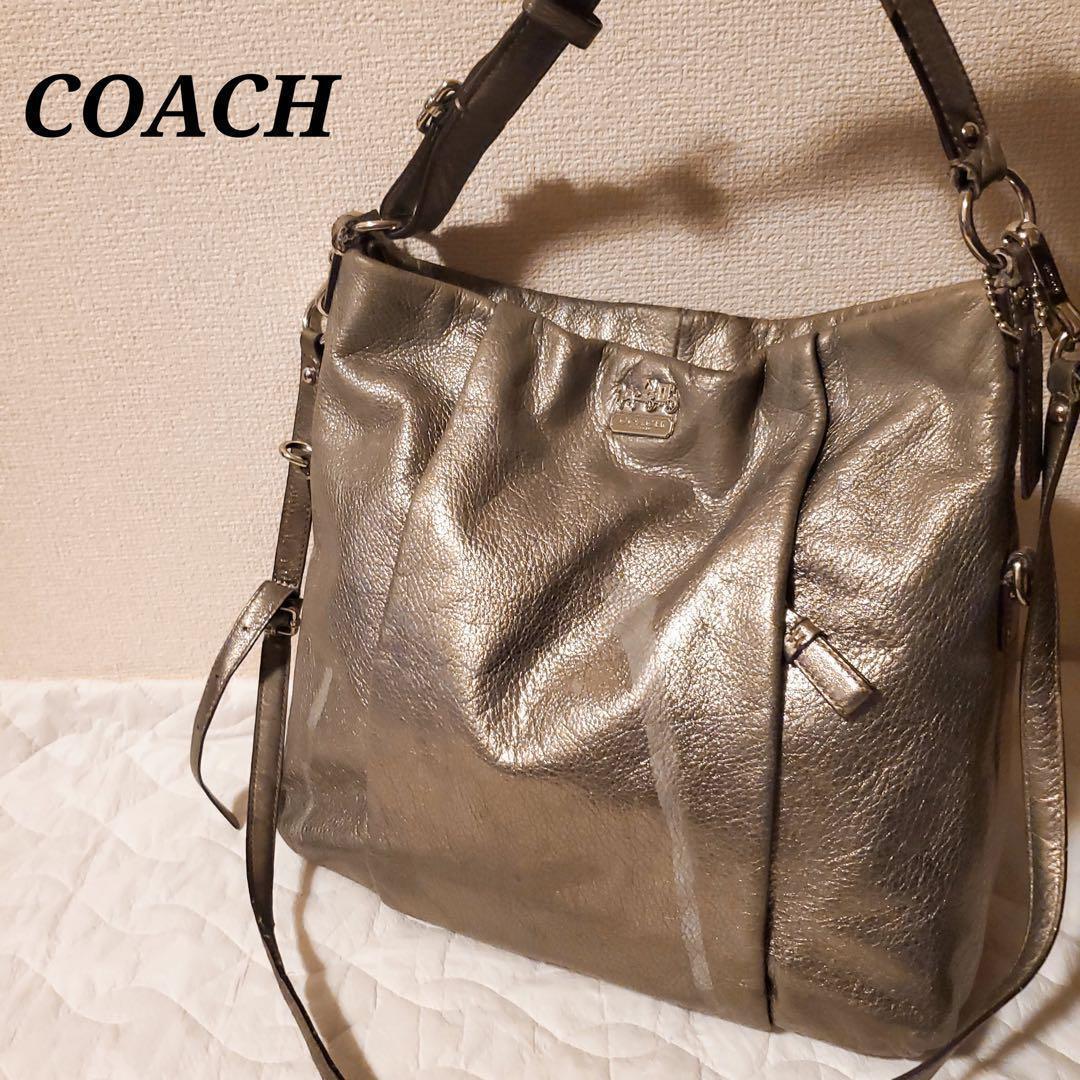 レア】COACH グレージュ バッグ-