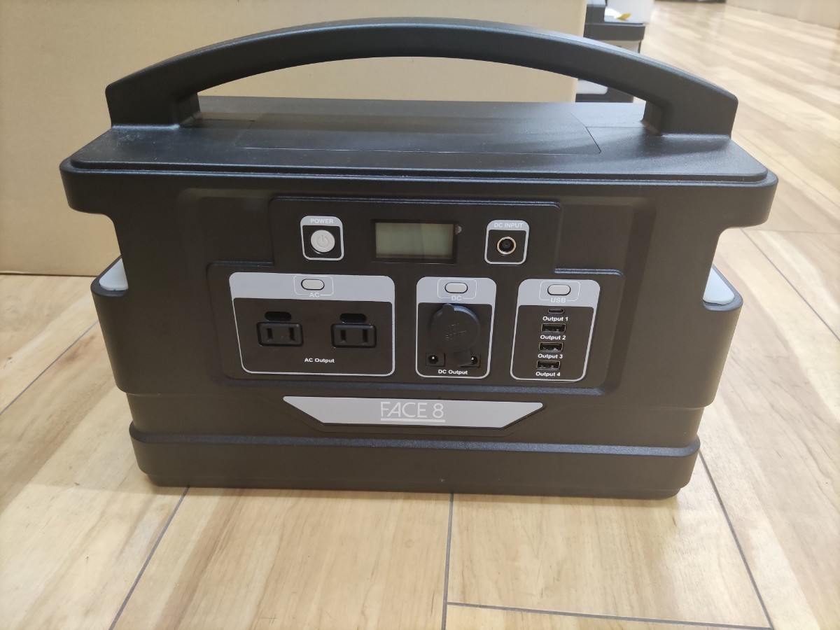 【ジャンク品】ポータブル電源 240,000mAh 888Wh 最大出力1,500W 定格1,000W 大容量バッテリー FACE8 PG-4_画像1