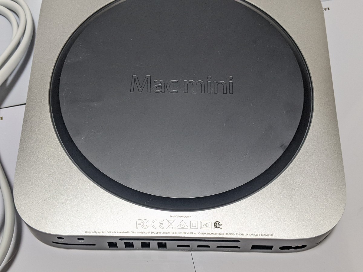 詳細不明 Apple Mac mini A1347 マックミニ PC デスクトップパソコン 現状品 の画像7