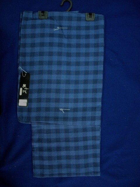  large price decline dream thousand fee * men's cotton flax yukata navy blue series .. pattern 0054L